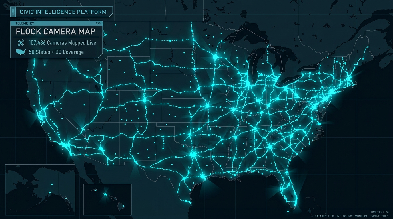 Flock Camera Map - 150,071+ community documented Flock Safety cameras across the United States